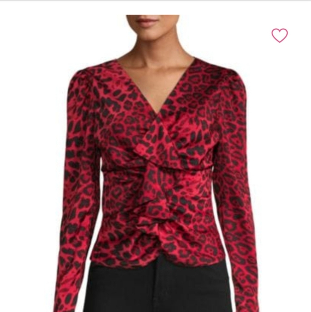 Leopard Print Ruffle Top - Picture 7 of 11